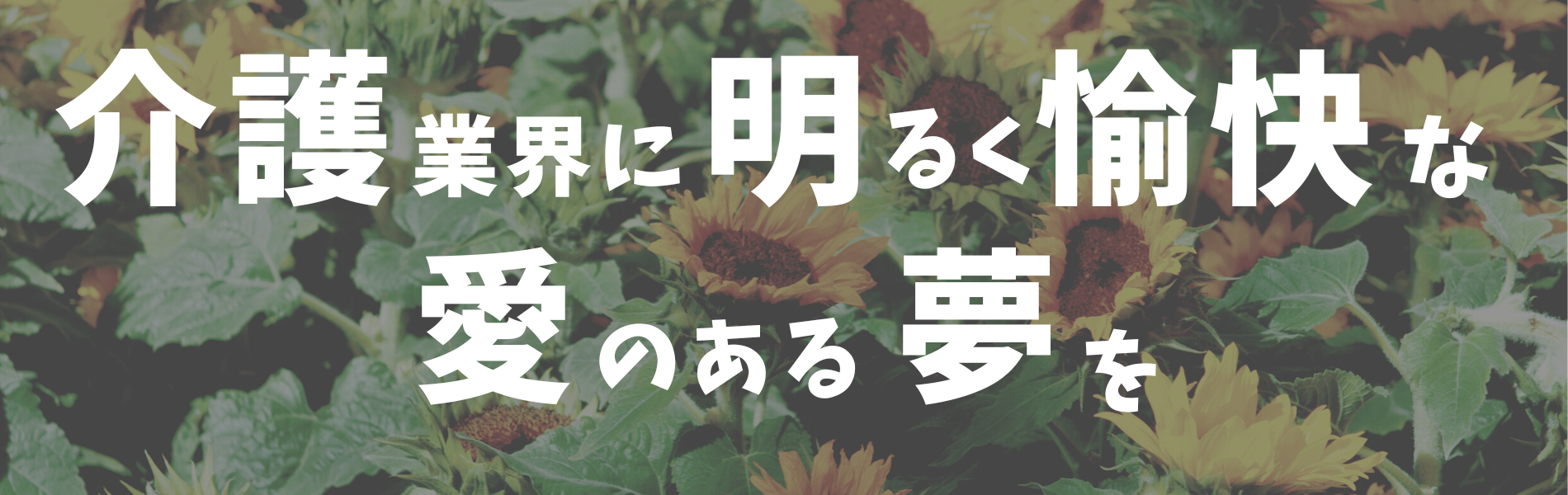 介護業界に明るく愉快な愛のある夢を